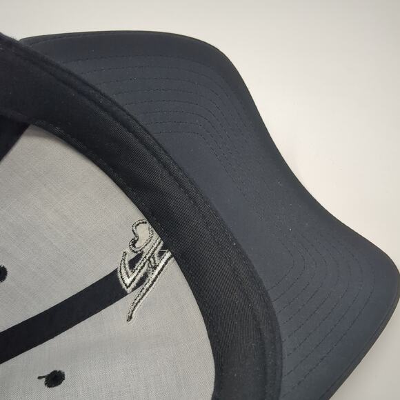 Letter H Logo Strapback Hat Black One Size Adjustable Embroidered Hooey - Picture 8 of 9